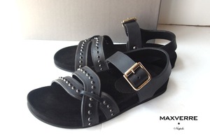 マックスヴェッレ｜MAXVERRE｜レザーサンダル｜MV954｜BARENIA BLACK STONE BLACK｜40