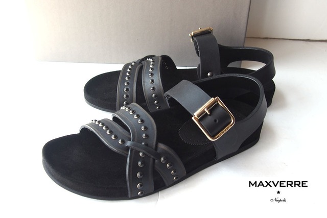 マックスヴェッレ｜MAXVERRE｜レザーサンダル｜MV954｜BARENIA BLACK STONE CORAL｜39