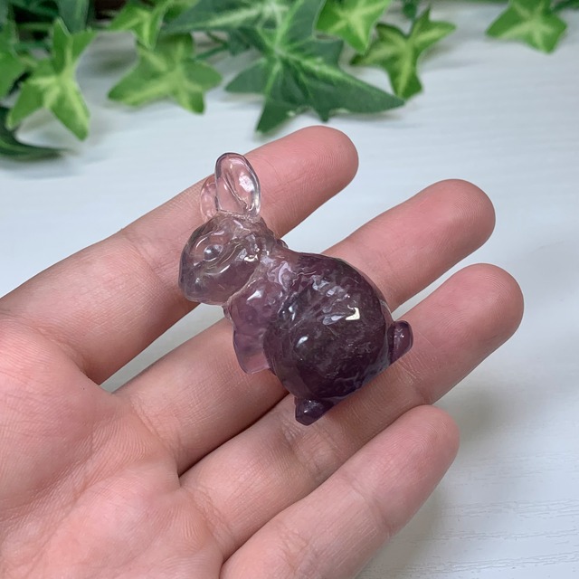 9.可愛いうさぎさん☆カラフルフローライトうさぎさん