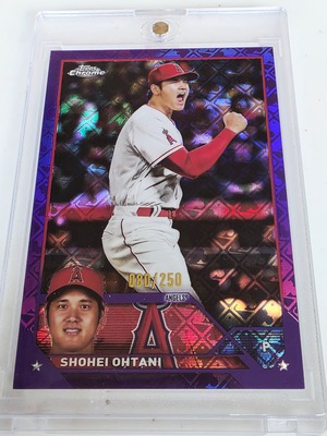 SOLD 大谷翔平 Shohei Ohtani Topps Chrome 080/250 Purple Refractor