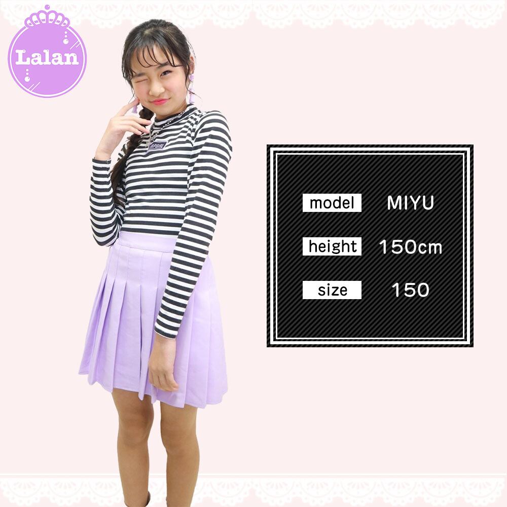 ❤︎お取り寄せ商品❤︎ [110-170] カラープリーツスカート パープル