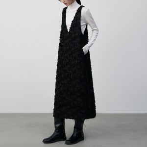 シャギーニットロングジャンパースカート MR0197