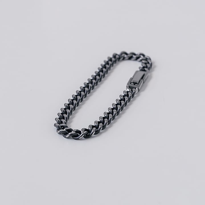 ☆ENHYPEN ヒスン 着用！！【ASMAMA】Dark Steel Chain Bracelet | もごつ