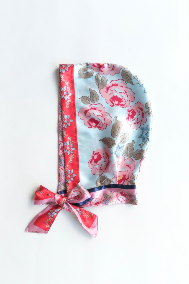 【suie】Scarf hood/ヴィンテージスカーフフード(pink peony) 【suie】Scarf hood/ヴィンテージスカーフフード(pink peony)