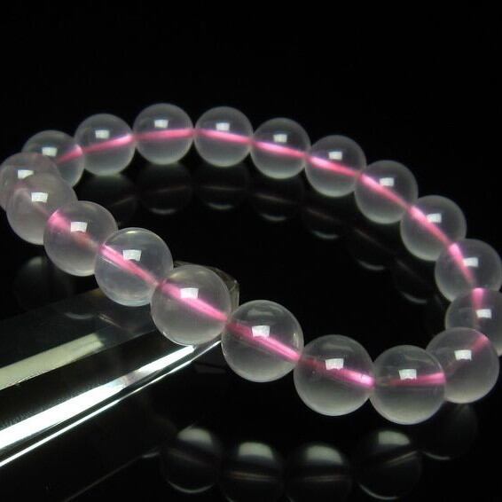 ミルキークォーツ ピンク ブレスレット 11mm [M便 1/10] 111-4980