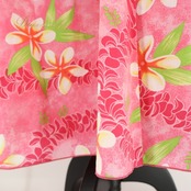 フラダンス 衣装 ワンピース ドレス ピンク系 パンドール フラ ダンス 花柄 フリル ハワイアン 緑 白 黄 Paondor マイレ柄 華やか アロハ かわいい ハワイアンプリント グリーン系 ホワイト系 イエロー系 オレンジ系