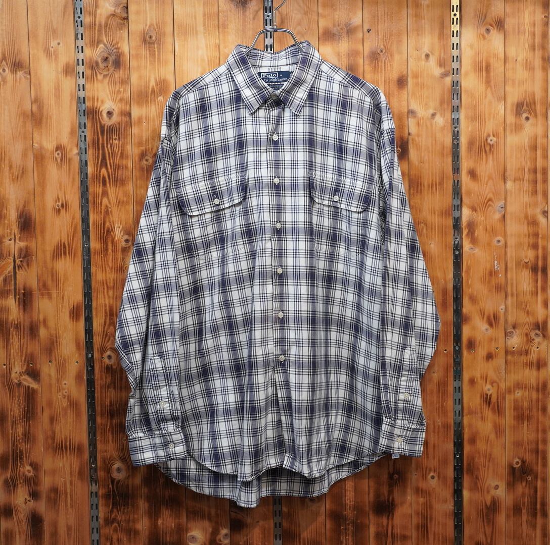 90s ralphlauren benford チェックシャツ XL/ラルフローレン