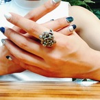 silver ring premium=african エメラルド =