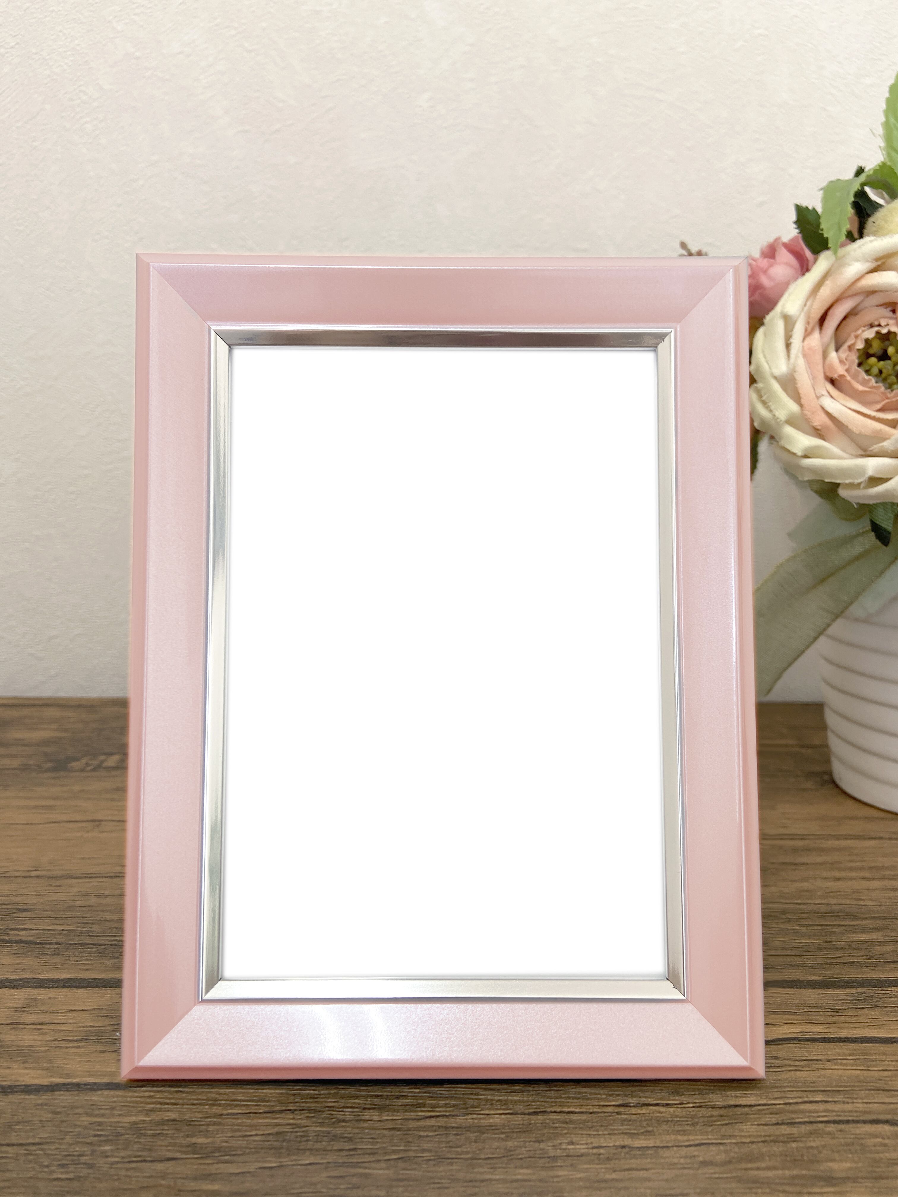 遺影額「四切・ハガキセット」（額ブラック・リボンブラック） | 遺影