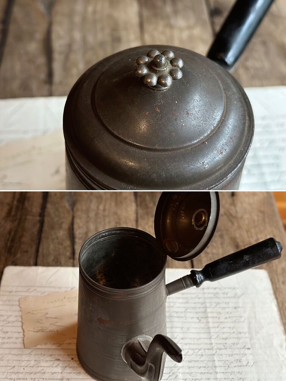 ブリキのショコラティエール ショコラポット | Brocante de La Cocotte