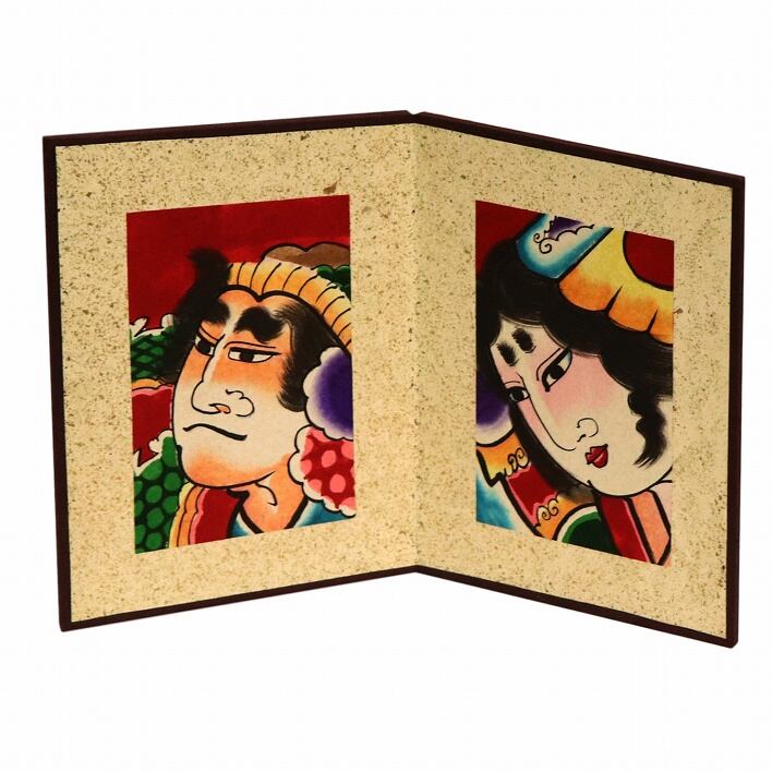 ネブタ工芸・津軽凧絵・ねぷた・ねぶた・ミニ屏風・置物・No.200118