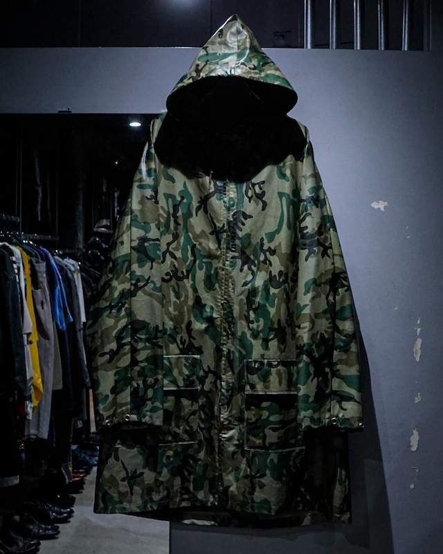 【add (C) vintage】70's〜80's Woodland Camouflage Pattern Vintage Rain Parka