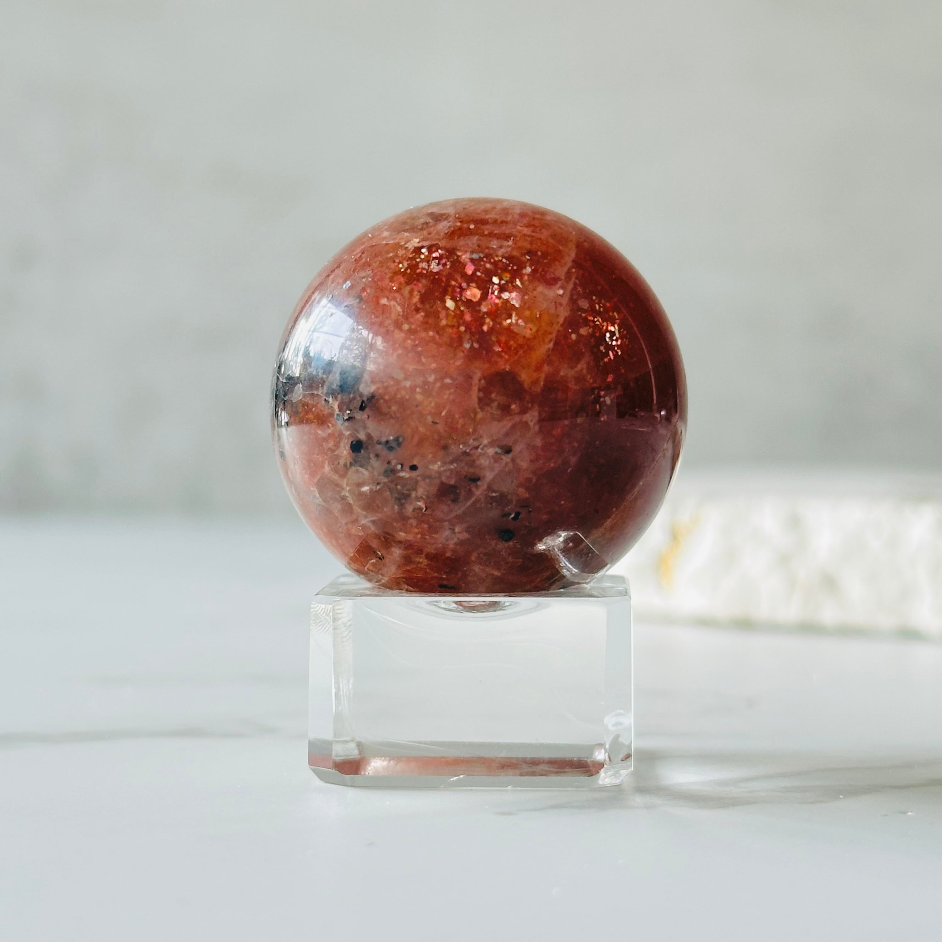 サンストーン　大きい　スフィア　丸玉　天然石　パワーストーン　太陽石　日長石 サンストーン 大きい スフィア 丸玉 天然石 パワーストーン 太陽石 日