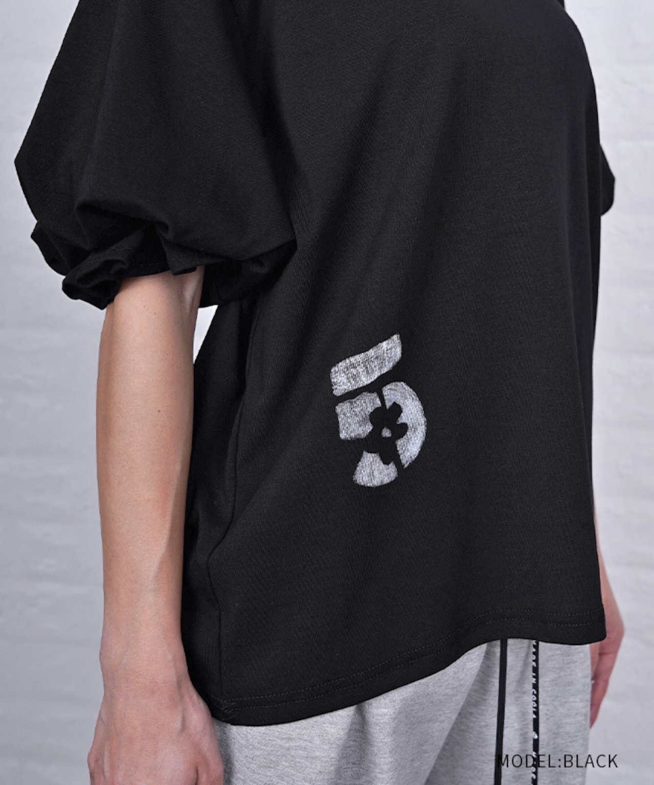 【直営限定ITEM】タックスリーブペイントTOPS (BLACK)　CQ-48013H