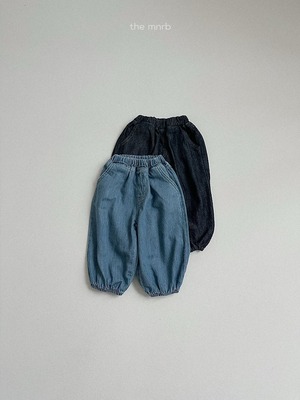 【予約】Stitch Denim Jogger Pants / minirobe