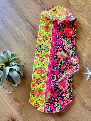 ヨガマットバッグ❤️ブラックネオンイエローライン