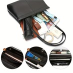 大容量バック レディースバック ４色 ブラック アプリコット トートバック レザー ボディバック 仕事カバン