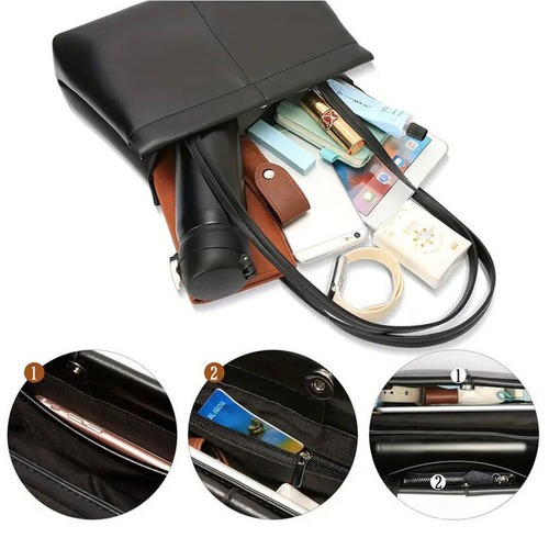 大容量バック レディースバック ４色 ブラック アプリコット トートバック レザー ボディバック 仕事カバン