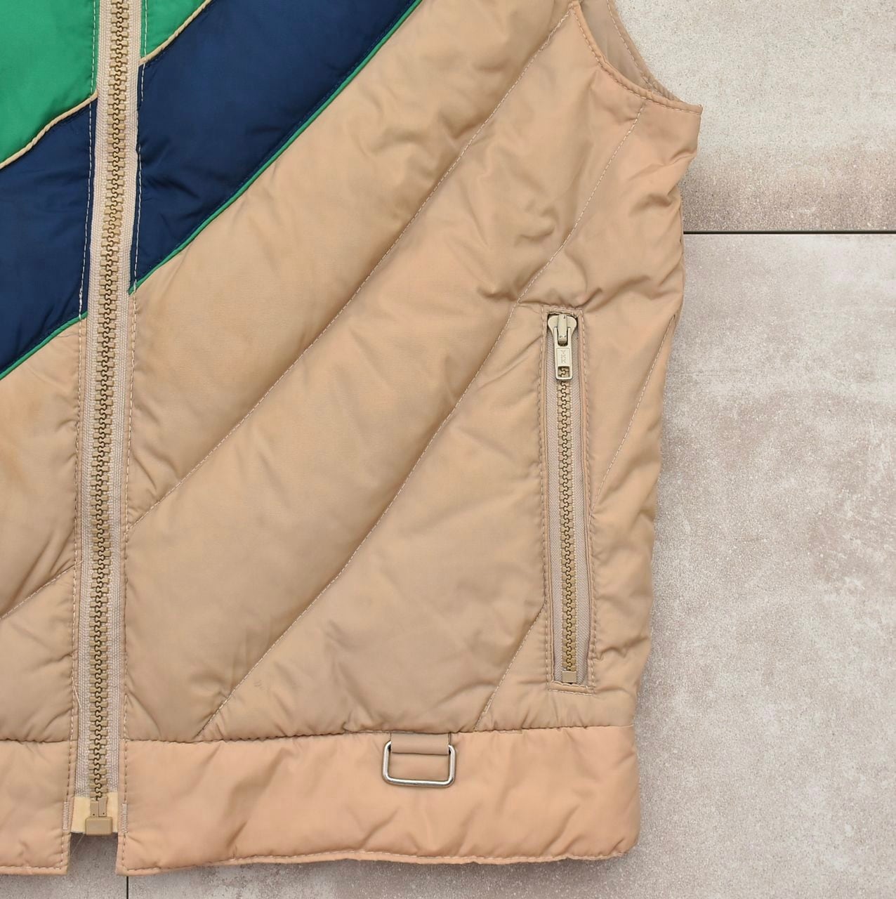 80's〜 Skitique switching color down vest | 古着屋 grin days
