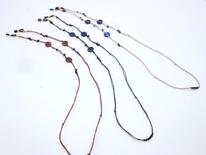 A703 貝ボタンとクリスタルガラスのメガネコード