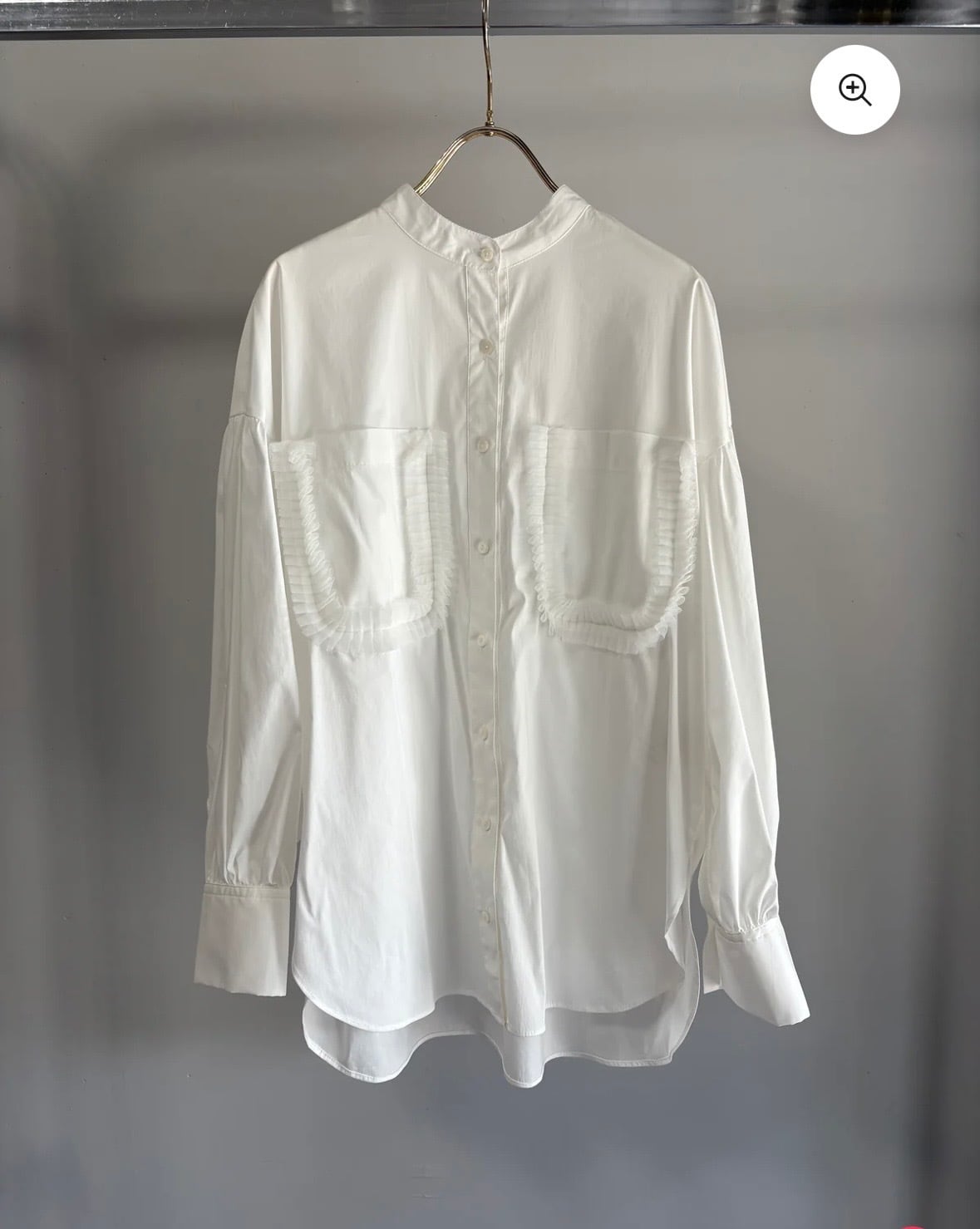 【新品タグ付き】MARGAUX VINTAGE ポケットフリルブラウス margaux vintege ポケットフリルブラウス | BENE COLLECTION(ベーネ
