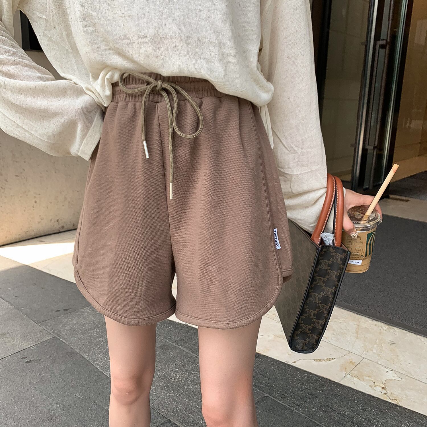 サマーカジュアルギャザーショーツ レディースAラインパンツ 夏物 ブルマー 6Du_Shop_Women94119933497