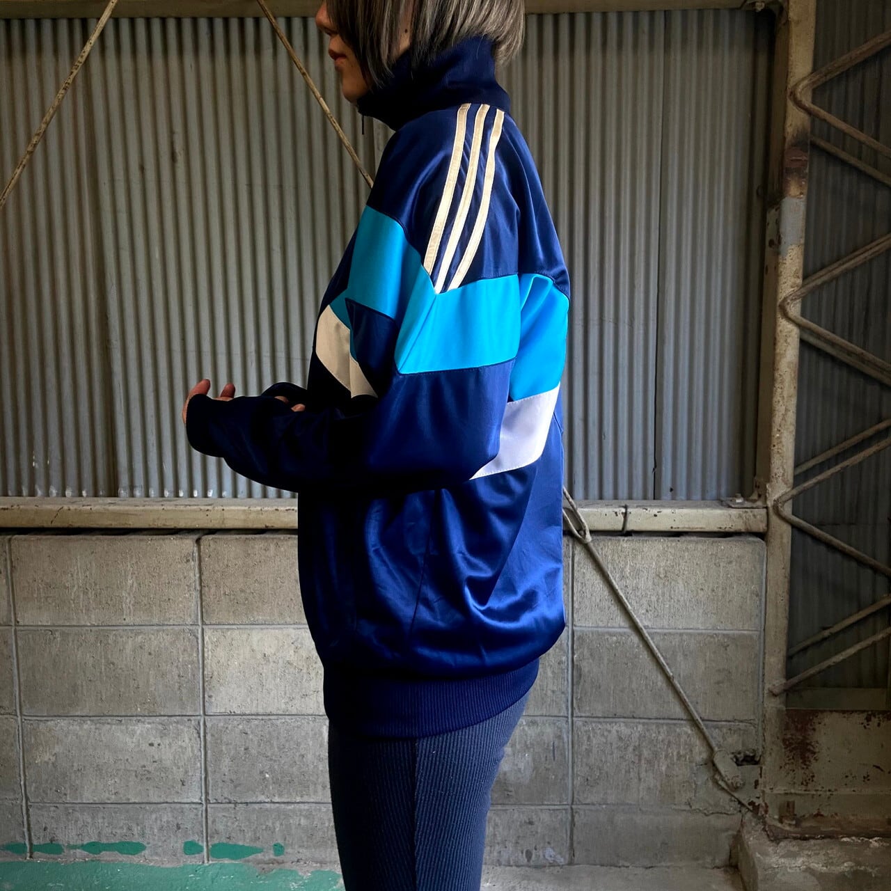 70〜80年代 スペイン製 adidas アディダス ハイネック トラック 