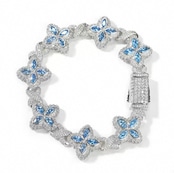 【Ice137】Velour Flower Link Bracelet