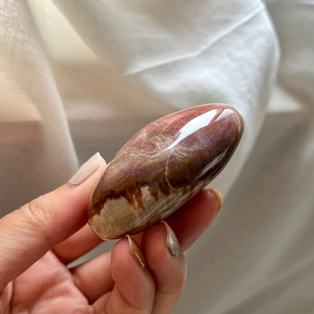 ペトリファイドウッドパームストーン1＊天然石パーム＊天然石インテリア＊置き物