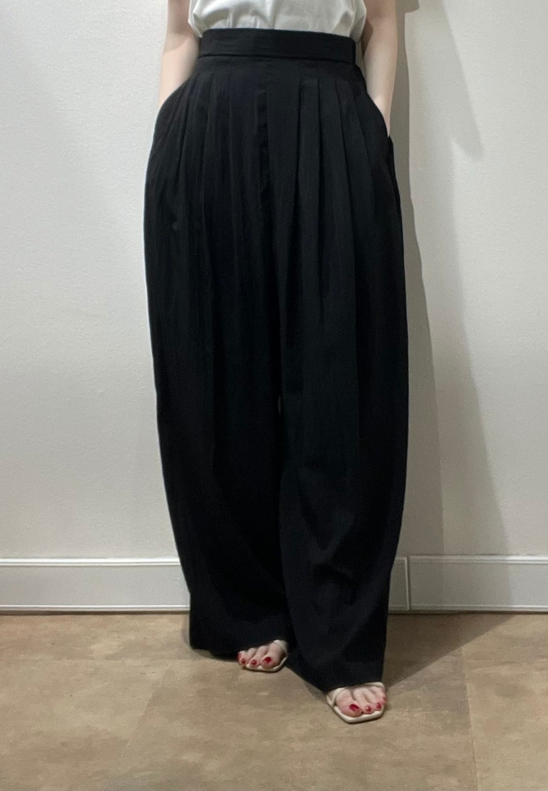 Pedestal パンツ　Mサイズ ブラック CLOCHE】ヴィンテージポリナイロンタックパンツ 652-86510 | Posie