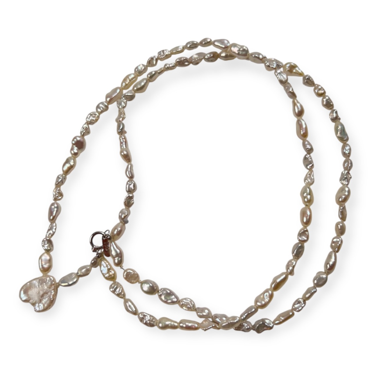 Mademoiselle NON NON マドモアゼルノンノン 淡水真珠 淡水パール K18 750 パール ネックレス/袋付き