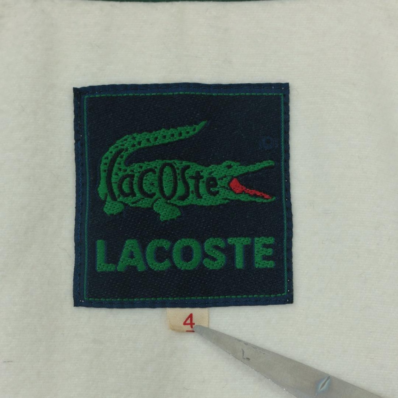 LACOSTE ラコステ ブルゾン 日本製 中綿 文字ワニ M 刺繍ロゴ 