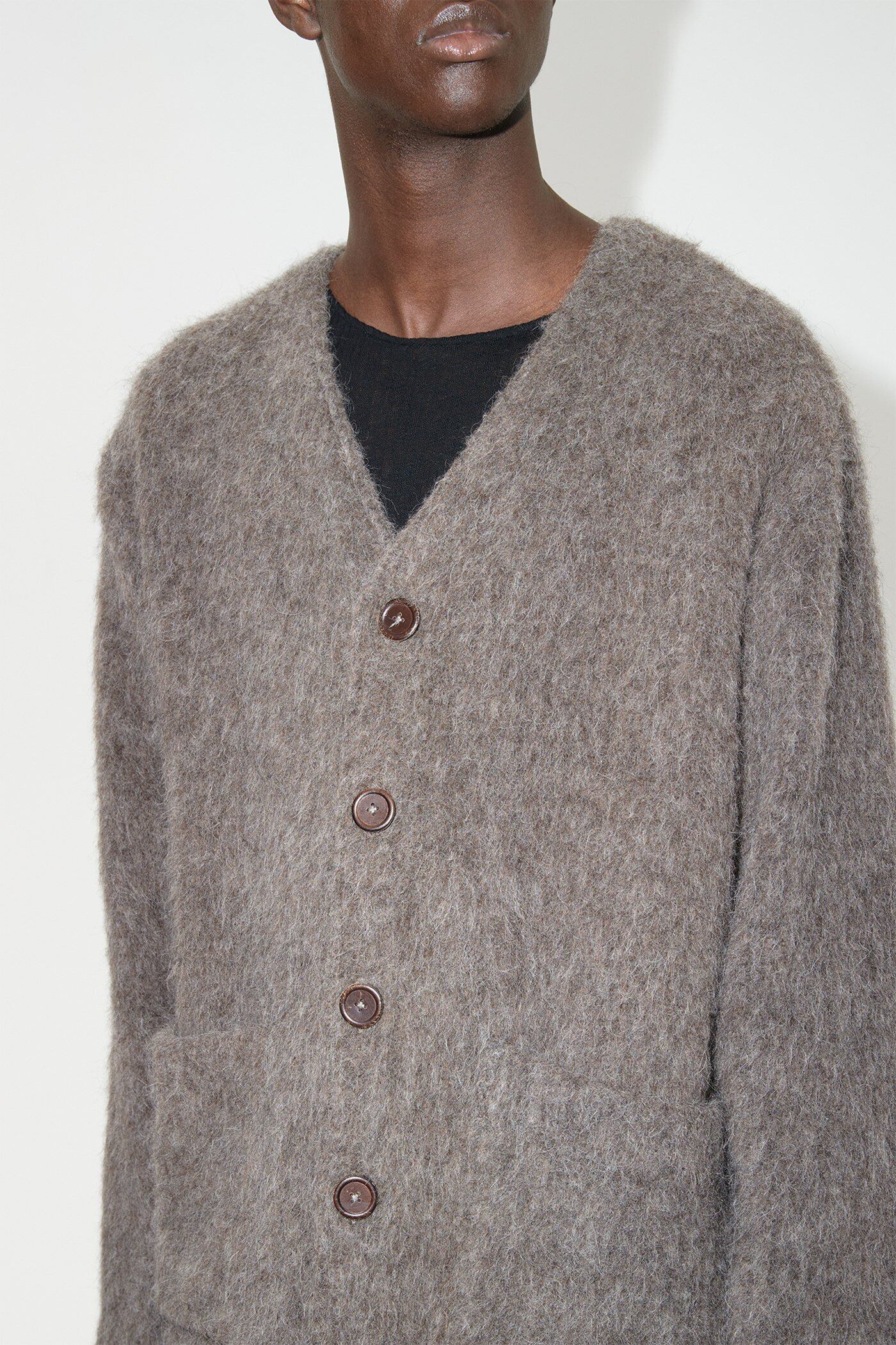 OUR LEGACY CARDIGAN Mole Grey Mohair MCM   BEST PACKING STORE