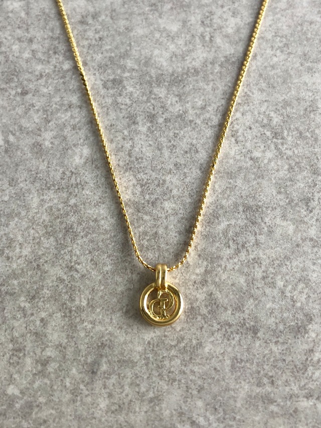 Christian Dior クリスチャン ディオール ネックレス ゴールド CDロゴ サークル vintage ヴィンテージ オールド vppx7b