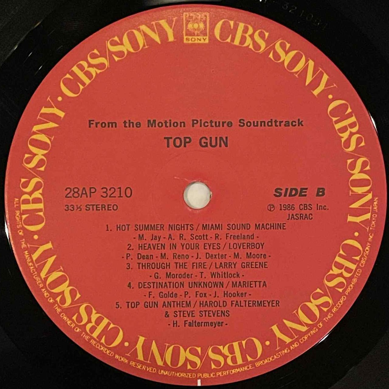 V.A. – Top Gun Original Soundtrack (LP) | Underground Gallery