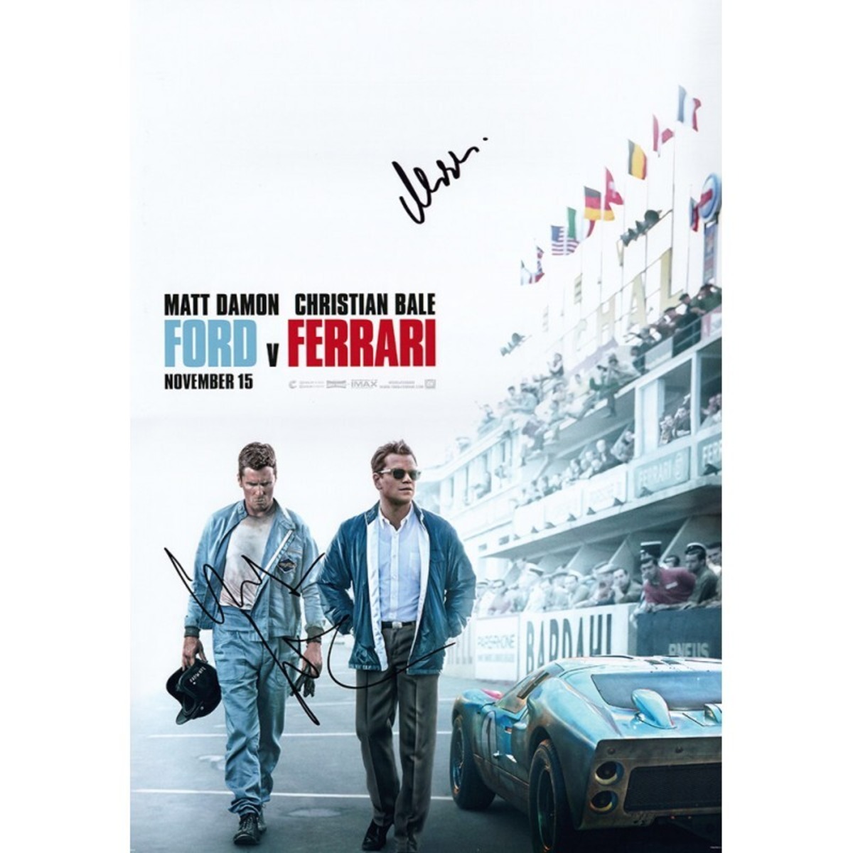 FORD V FERRARI(フォードvsフェラーリ) 【2名直筆サイン入りミニ 