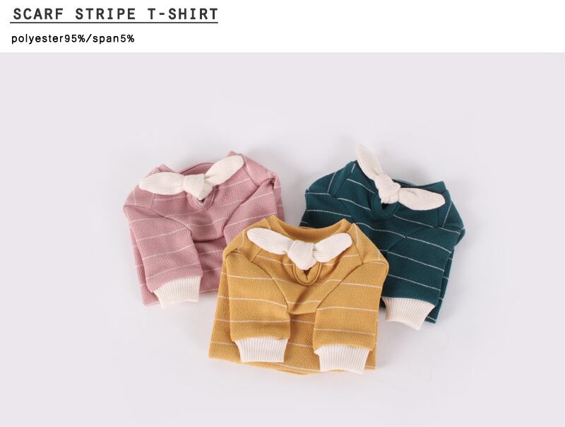 スカーフストライプTシャツ S~XL / 犬の服 犬服 ペット洋服 ドッグウェア ペット用品 小型犬 中型犬