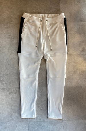RESOUND CLOTHING / Double Velours fleece SLASH LINE PT WHITE / セットアップ / ベロアパンツ
