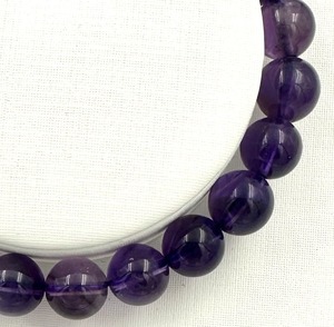 (01008)（内径選べる）ウルグアイ産アメジスト【8mm】Amethyst　紫水晶　ラウンドカット　アメトリン　厄除け　魔除け　ラウンドカット　パワーストーン　天然石