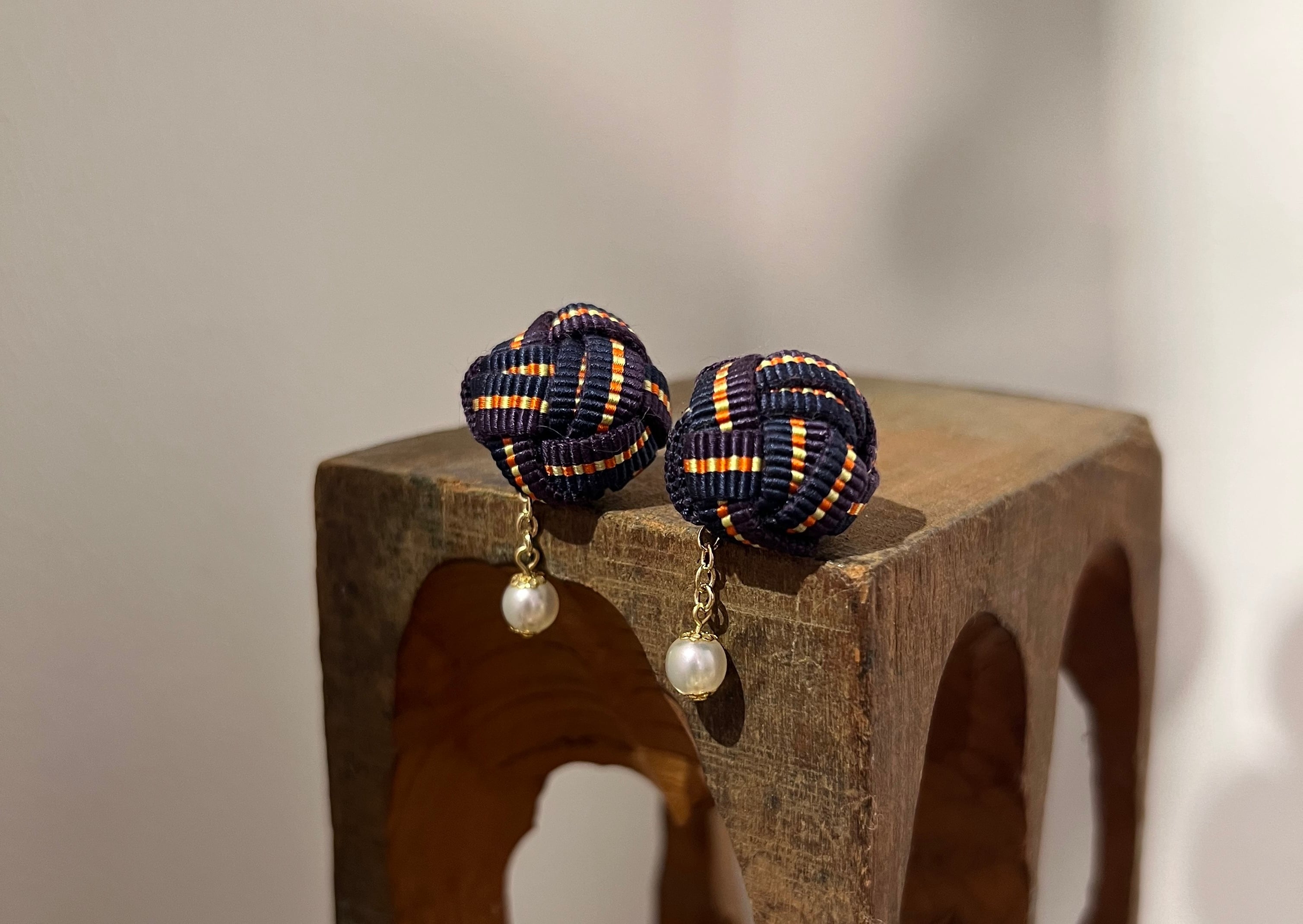 Nishikiシリーズ ピアス(古代紫） design Tomoko Mizu | SOUBOU-OGISU
