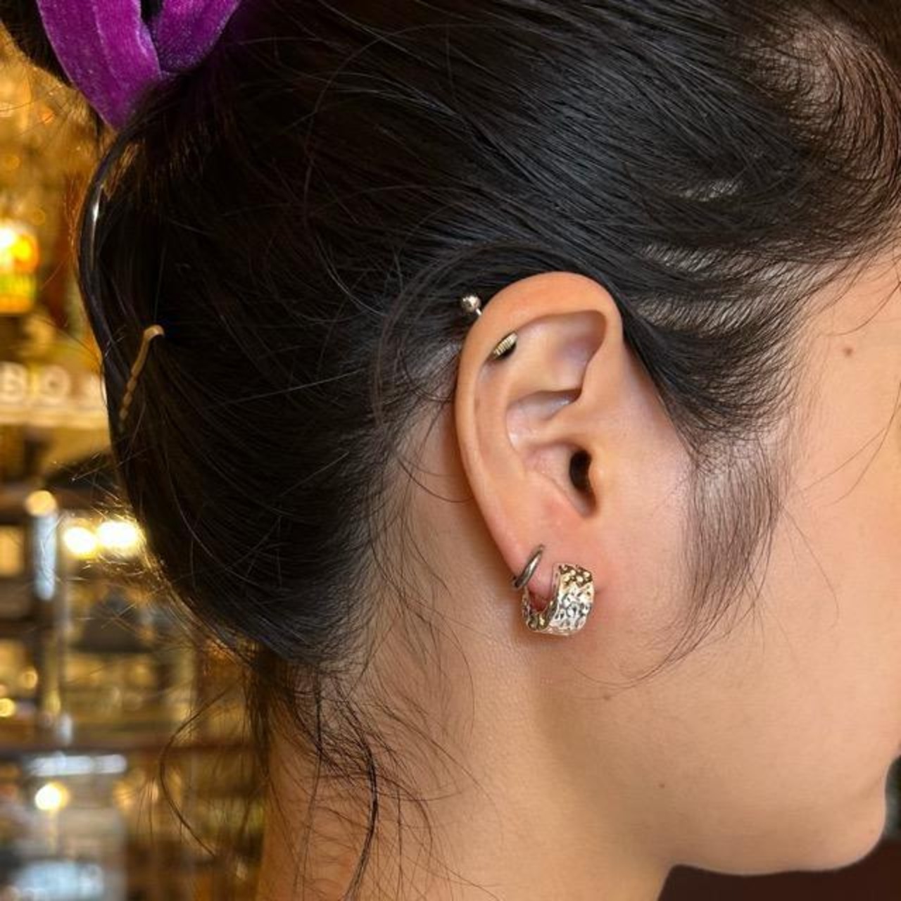 TOPANGA Jewelry　Silver Hammered Earrings シルバーハンマードイヤリング ピアス　S925　ギフト　プレゼント　シルバー