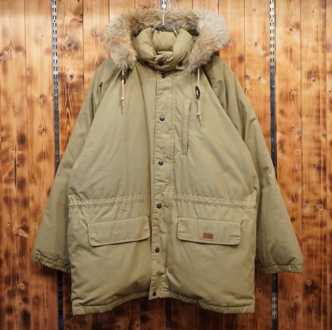 美品♪サイズLL ローレンラルフローレン 90s ファーフード ダウンジャケット 80s90s ralphlauren ダウンジャケット L/ラルフローレン フード付き