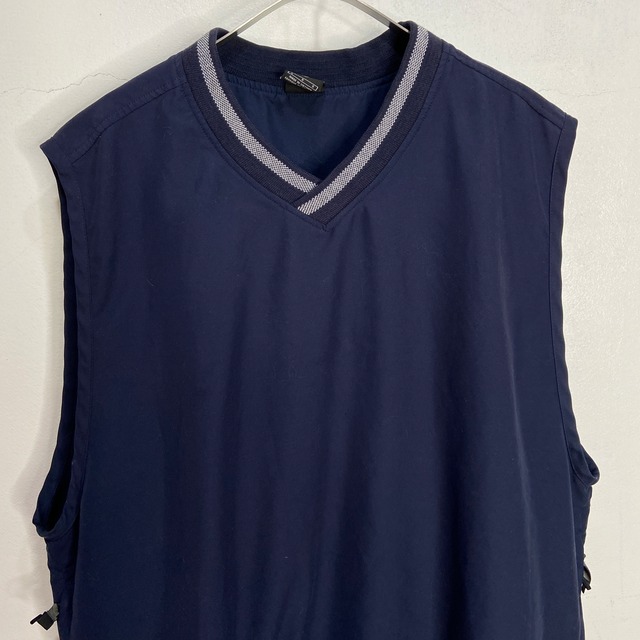 NIKE ナイキゴルフ Vネックベスト ピステ スウォッシュロゴ ネイビー L