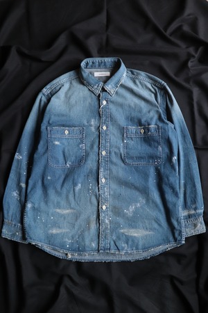 Johnbull/ジョンブル　8oz Denim hardworker shirts　JM241S04