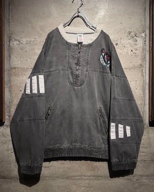 【Caka】80's〜90's “adidas” Good Fade Half Zip Cotton Pullover