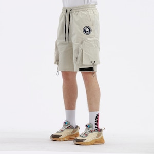 送料無料 【HIPANDA ハイパンダ】メンズ ショート パンツ MEN'S SHORT CARGO PANTS / IVORY・BLACK