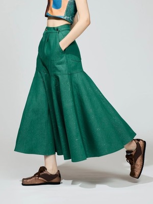 【25SS】NONTOKYO ノントーキョー / LAME DENIM FLARE SKIRT / ラメデニムフレア スカート