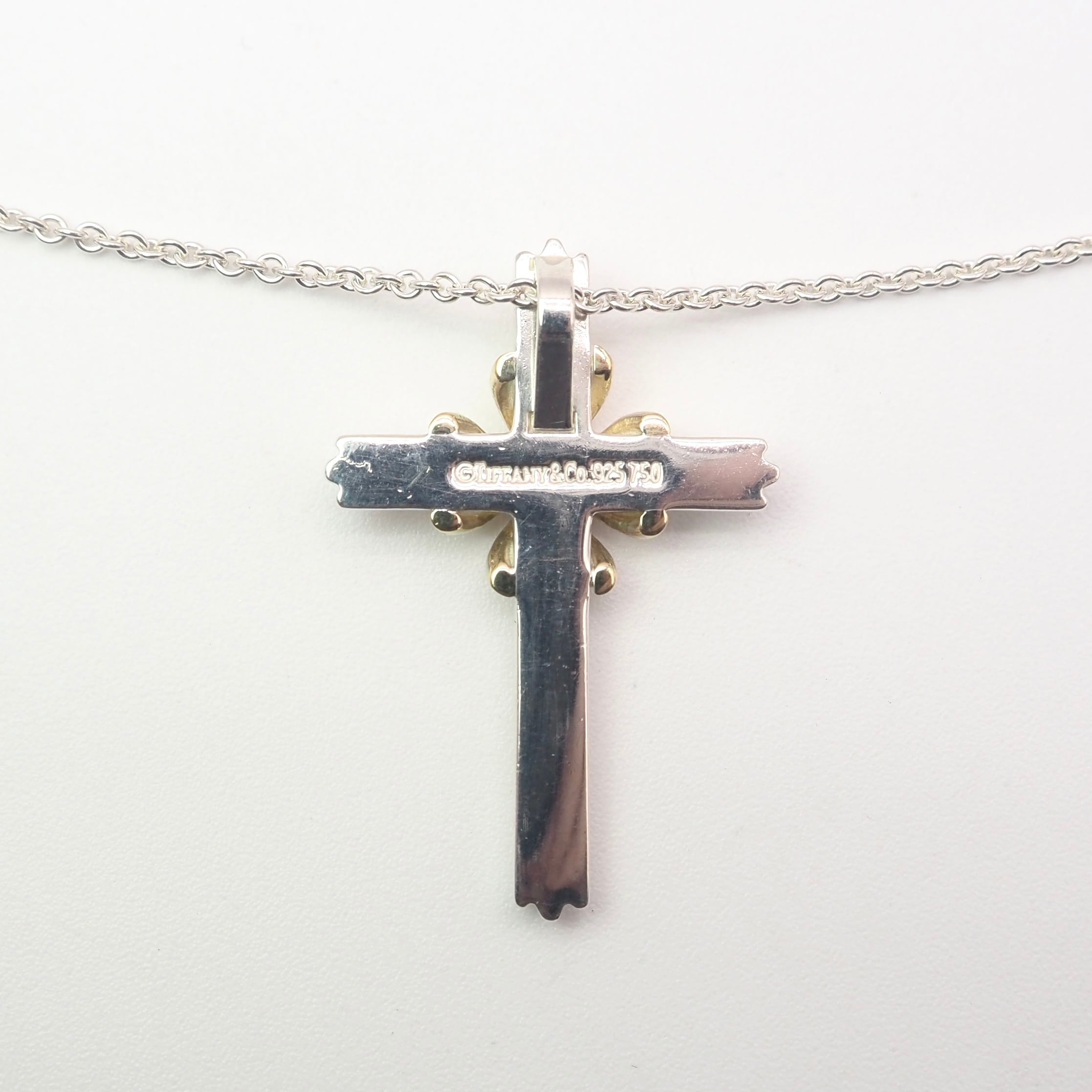 Tiffany&Co. シグネチャークロスコンビネックレス シルバー925 K18