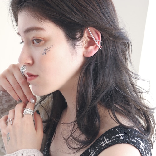 EAR CUFF || 【通常商品】 BLOSSOMS EAR CUFF SET D || 2 EAR CUFFS || SILVER || FBB064