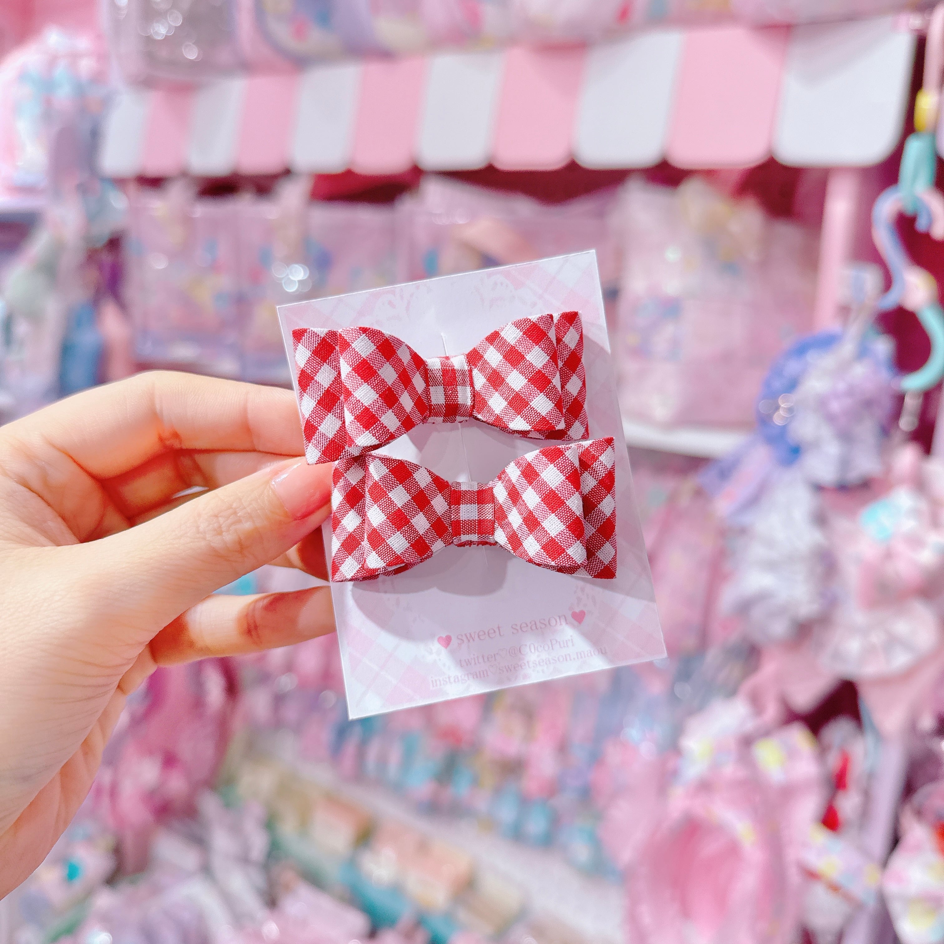 【C8】14-16立体リボンツインヘアクリップ